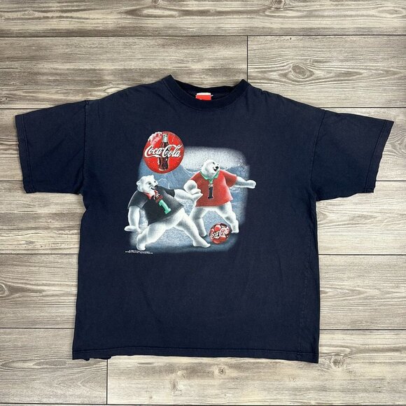 Vintage 90’s Coca Cola Bears Soccer T Shirt - Picture 1 of 4
